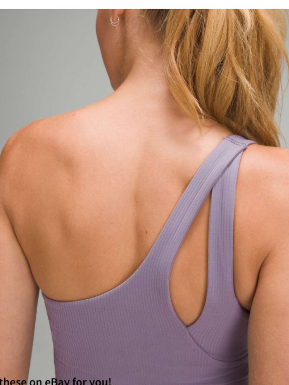 Lululemon Ribbed Nulu Asymmetrical Yoga Tank Top size 6 - Picture 3 of 7